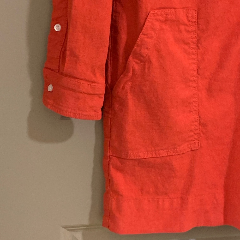 Frank & Eileen Southern Ireland Linen Blend Utility Mini Dress Red Size XS - Picture 16 of 16
